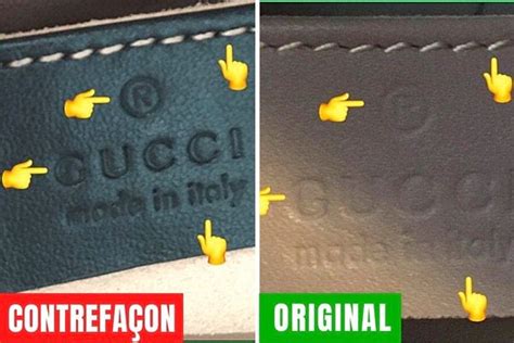 gucci contrefaçon vs vrai